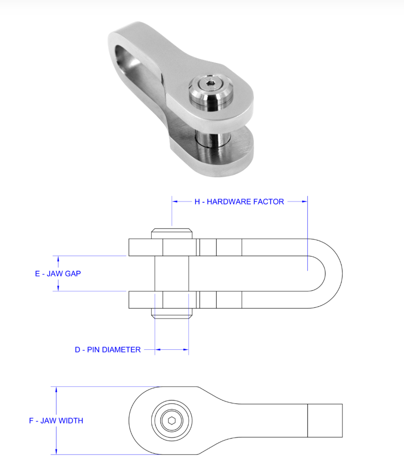 strap style eye jaw toggles double head
